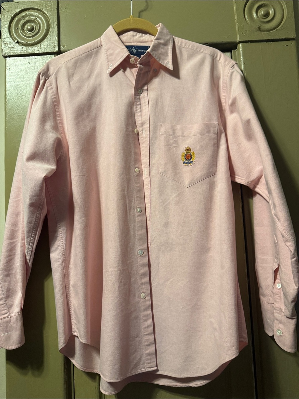 Polo by Ralph Lauren Light Pink Oxford Button-Down Shirt with Crest
